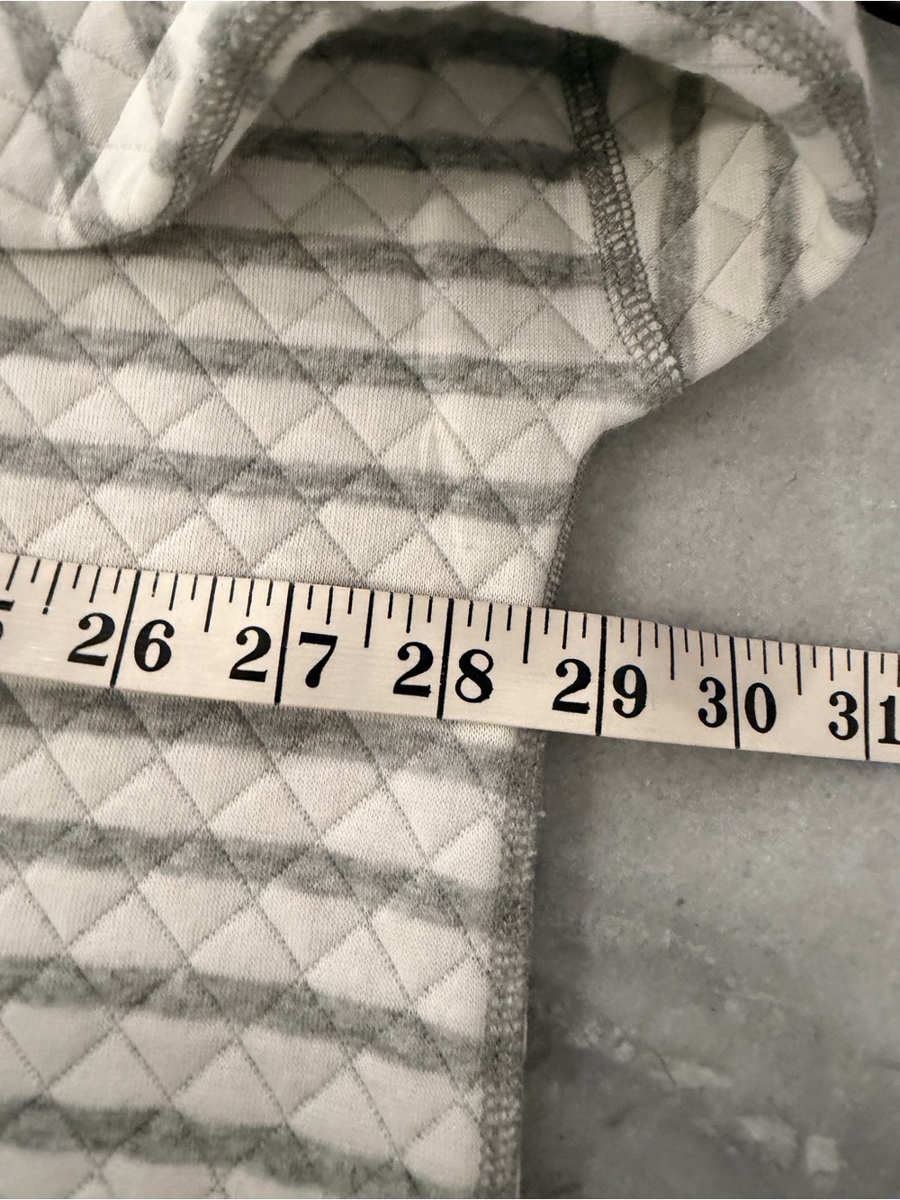 NWOT J. Crew Size 3X Gray Cream Reversible Quilted Striped Crew Sweatshirt - Picture 9 of 11